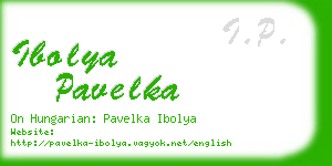 ibolya pavelka business card